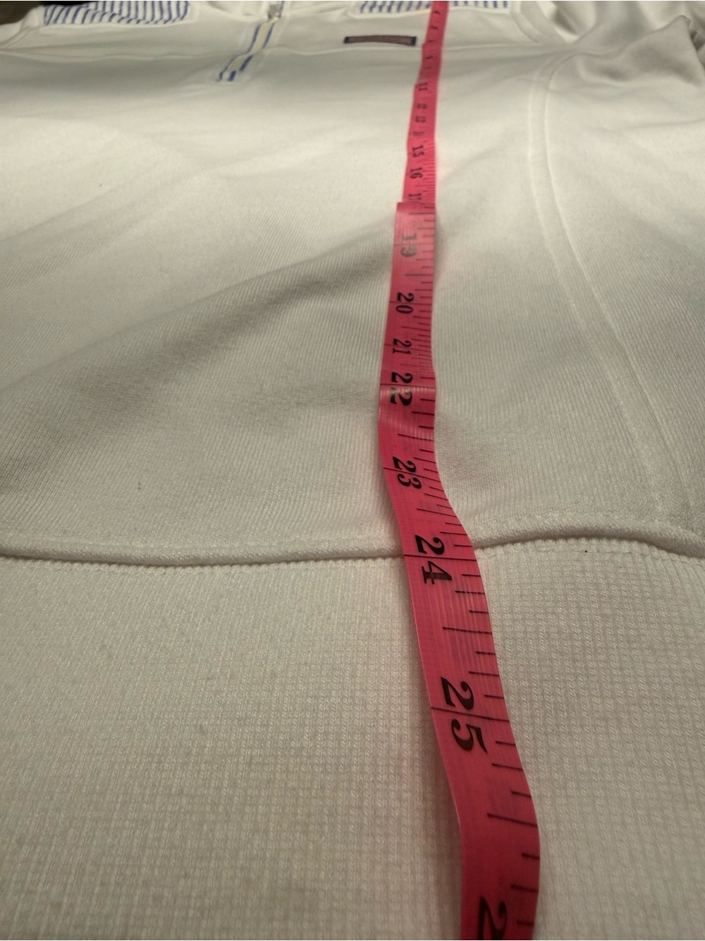 Vineyard Vines White Seersucker Striped Shoulder Shep Shirt Quarter Zip-  Large - Picture 8 of 11